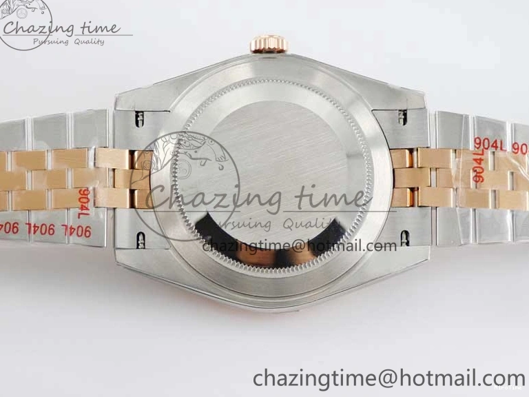 MiroTime 0310 Tailored DateJust 41 126331 SS RG TWF 1:1 Best Edition 904L Steel Gray Dial Green Roman on SS RG Jubilee Bracelet VR 2450